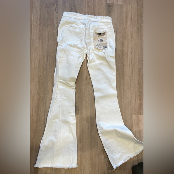 SER.O.YA Olivia Mid/Low-Rise White Jeans Size 27 - Picture 5 of 7
